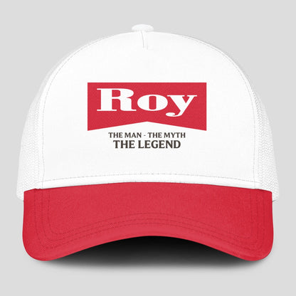 The Man The Myth The Legend Red And White Mesh Cap ROY 13K1 C197PF