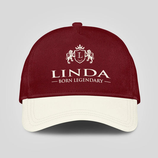 Born Legendary Burgundy And Beige Cap LINDA 13K1 C181PF