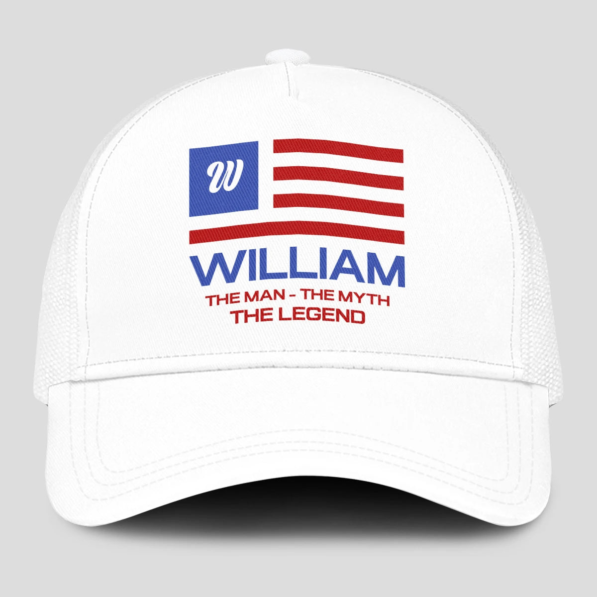 The Man The Myth The Legend America Flag Mesh Cap WILLIAM 13K1 C193PF
