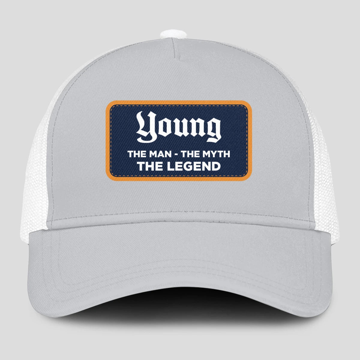 The Man The Myth The Legend Gray Mesh Cap YOUNG 13K1 C204PF