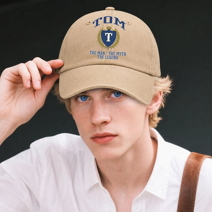 The Man The Myth The Legend Luxury Logo Cap TOM 13K1 C34PF