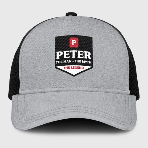 The Man The Myth The Legend Gray Mesh Cap PETER 13K1 C189PF