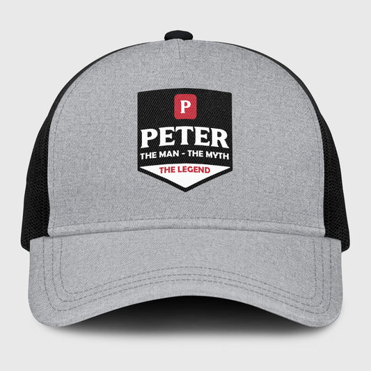 The Man The Myth The Legend Gray Mesh Cap PETER 13K1 C189PF