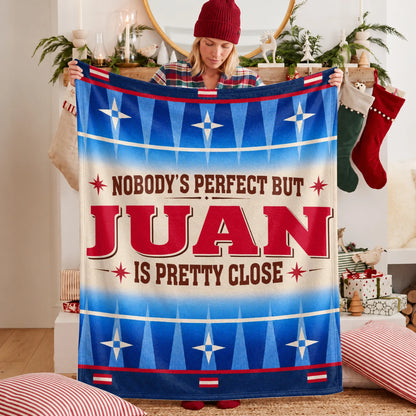 Nobody's Perfect But Your Name Is Close Native American Fleece Blanket JUAN 13K1 BK57