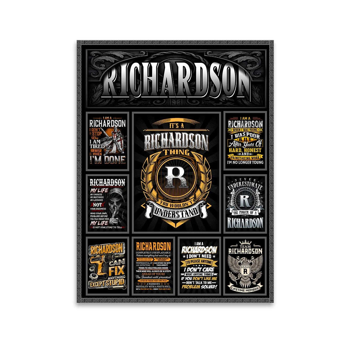 RICHARDSON Personalized Sponge Floor Mat – Custom Printed Home Decor 13K1-AR2