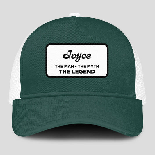 The Man The Myth The Legend Green And White Mesh Cap JOYCE 13K1 C198PF