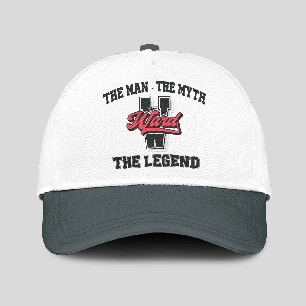 The Man The Myth The Legend Custom Initial Letter And Name Cap WARD 13K1 C38PF