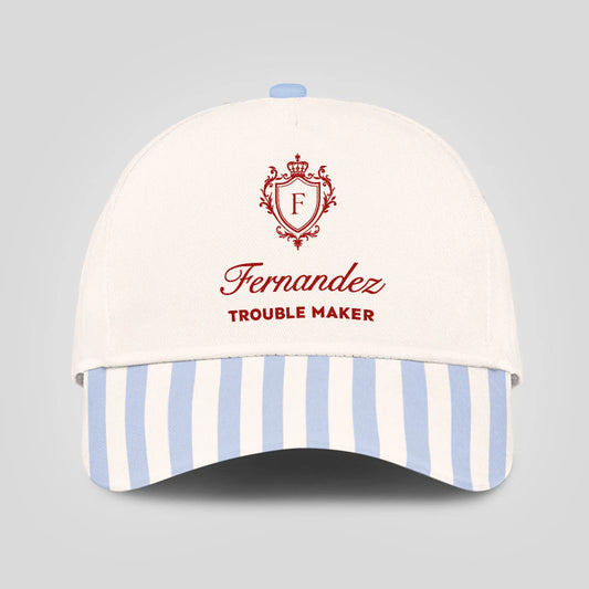 Trouble Maker Stripped Blue Beach Cap FERNANDEZ 13K1 C74PF