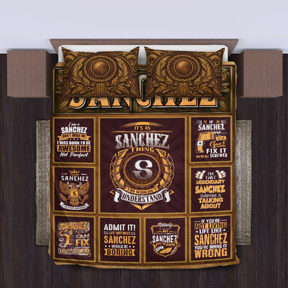 SANCHEZ Limited Edition Personalized Bedding Set 13K1-BS3