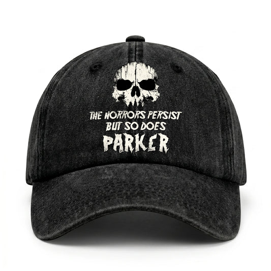 The Horrors Persist But So Does Your Name Cool Skull Washed Cap PARKER 13K1 C134PF
