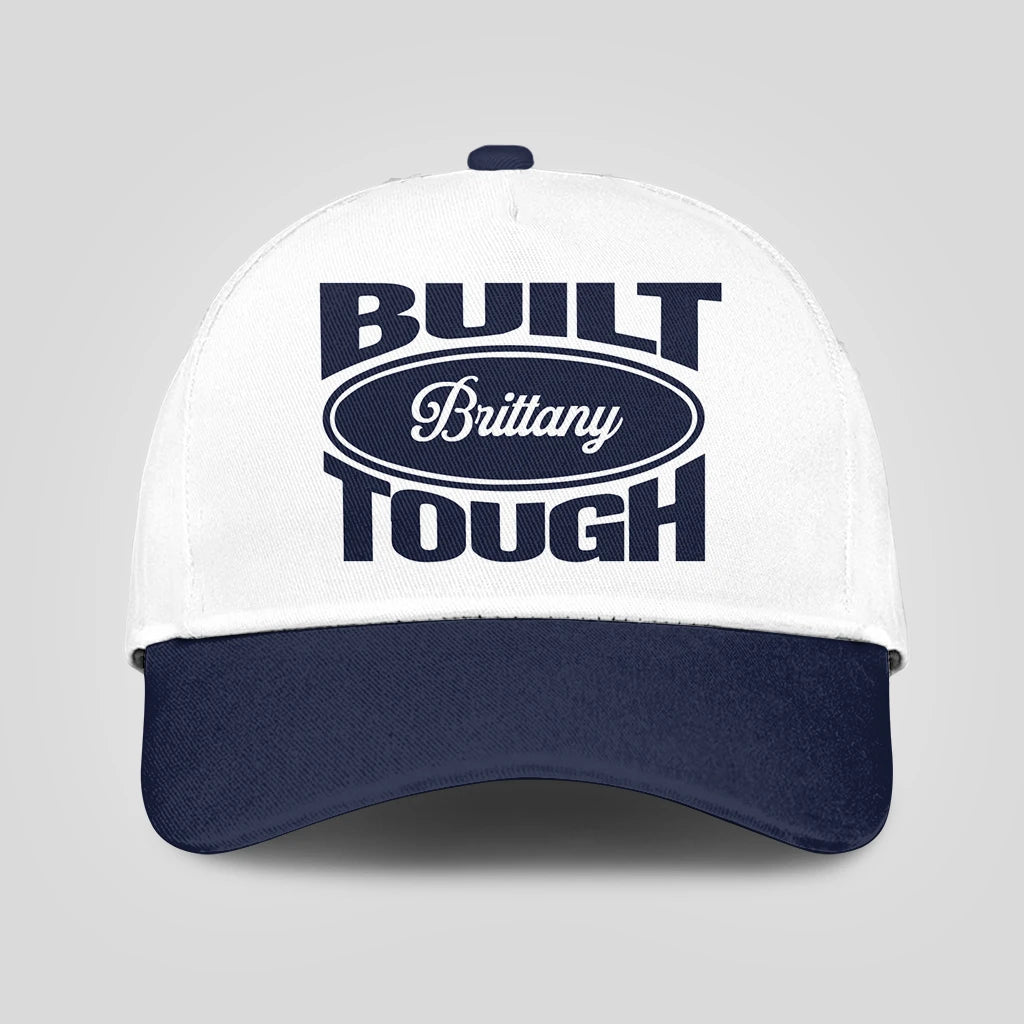 Built Your Name Tough Slogan Blue And White Cap BRITTANY 13K1 C95PF