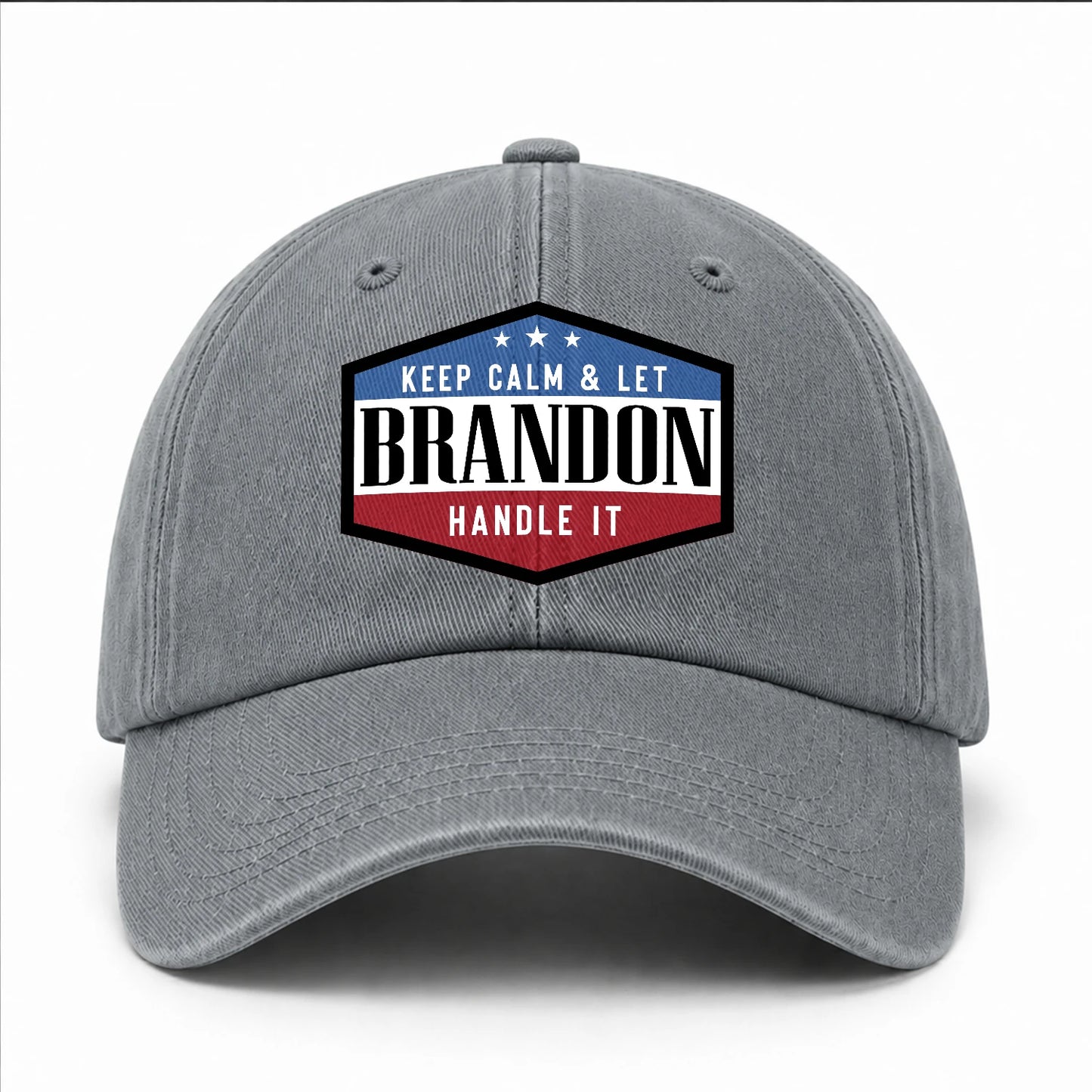 Keep Calm & Let Your Name Handle It Washed Cap BRANDON 13K1 C87PF