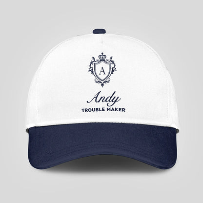 Trouble Maker Funny Blue And White Cap ANDY 13K1 C152PF