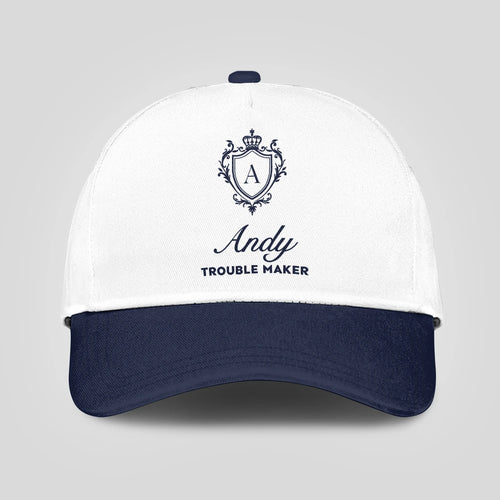 Trouble Maker Funny Blue And White Cap ANDY 13K1 C152PF