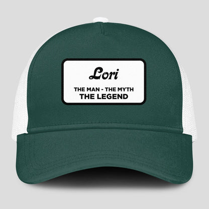 The Man The Myth The Legend Green And White Mesh Cap LORI 13K1 C198PF