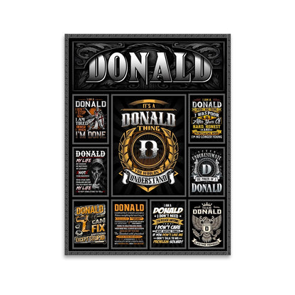 DONALD Personalized Sponge Floor Mat – Custom Printed Home Decor 13K1-AR2