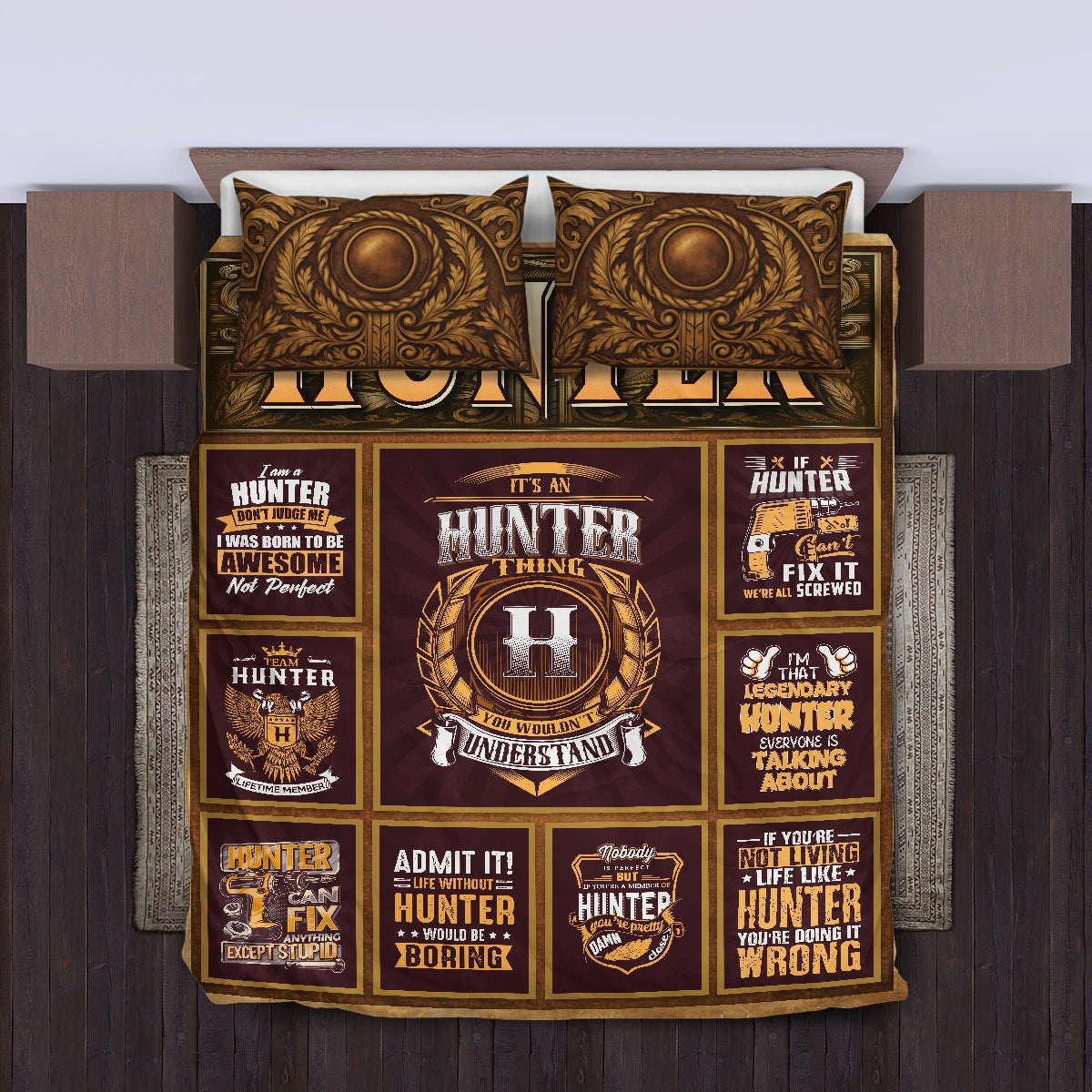 HUNTER Limited Edition Personalized Bedding Set 13K1-BS3