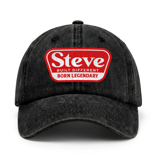 Built Different Born Legendary Red Logo Washed Cap STEVE 13K1 C63PF