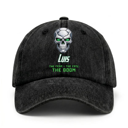 The Fear The Fate The Doom Skull Washed Cap LUIS 13K1 C99PF