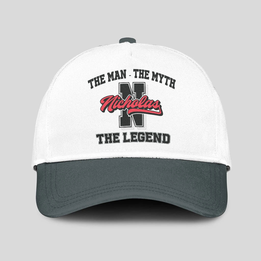The Man The Myth The Legend Custom Initial Letter And Name Cap NICHOLAS 13K1 C38PF