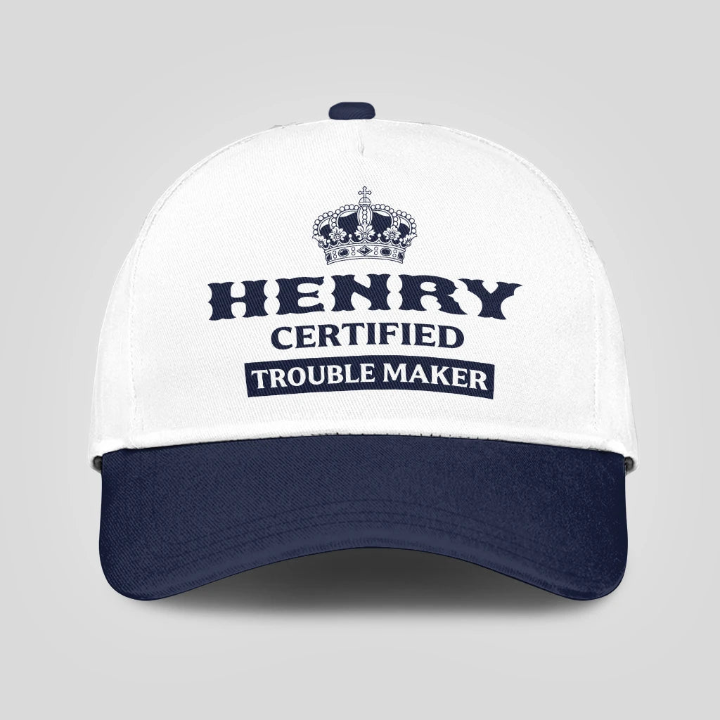 Certified Your Name Trouble Maker Washed Cap HENRY 13K1 C148PF
