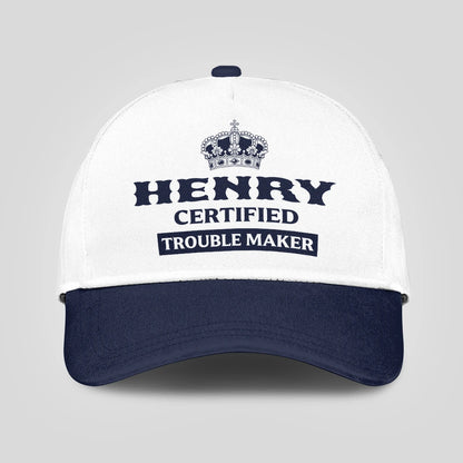 Certified Your Name Trouble Maker Washed Cap HENRY 13K1 C148PF