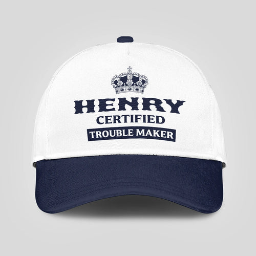 Certified Your Name Trouble Maker Washed Cap HENRY 13K1 C148PF