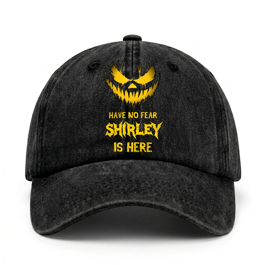 Have No Fear Your Name Is Here Jack O' Lantern Washed Cap SHIRLEY 13K1 C135PF