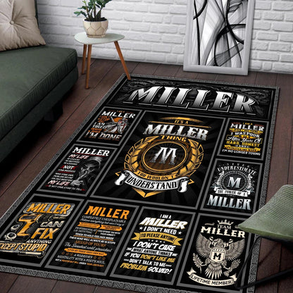 MILLER Personalized Sponge Floor Mat – Custom Printed Home Decor 13K1-AR2