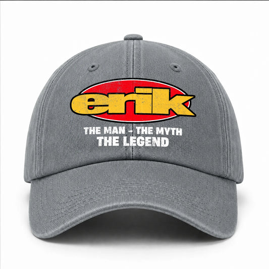 The Man The Myth The Legend Vintage Logo Washed Cap ERIK 13K1 C162PF