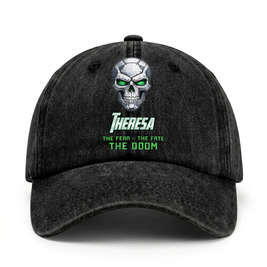 The Fear The Fate The Doom Skull Washed Cap THERESA 13K1 C99PF