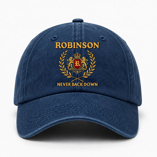Never Back Down Royal Blue Denim Cap ROBINSON 13K1 C60PF