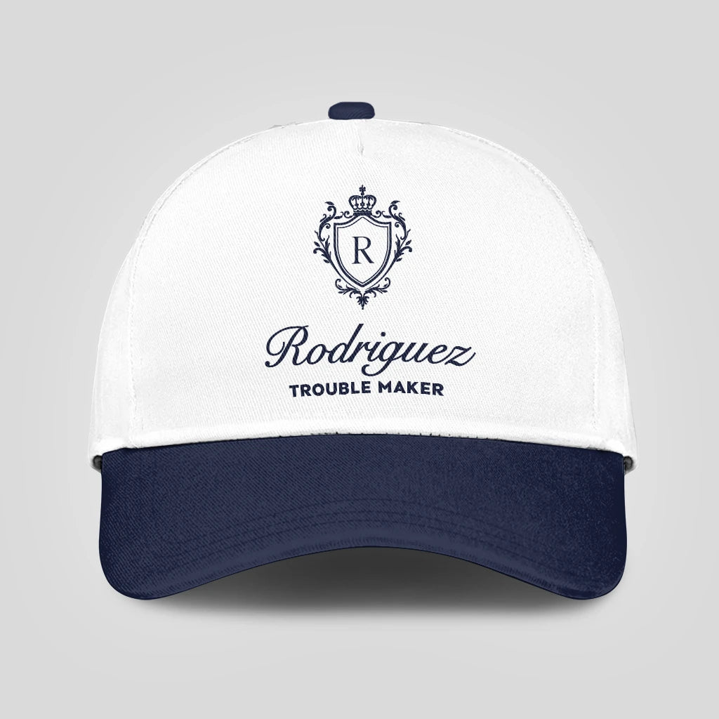 Trouble Maker Funny Blue And White Cap RODRIGUEZ 13K1 C152PF