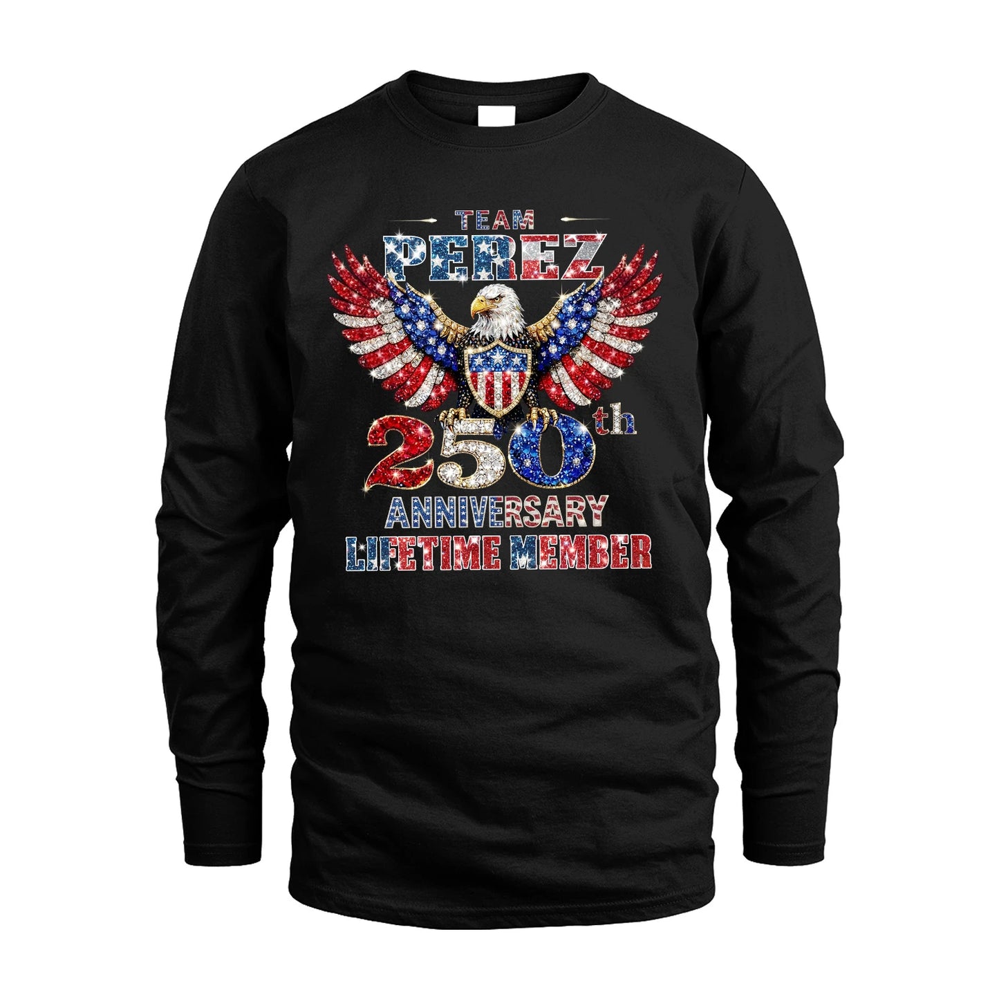 PEREZ 13K1-523 Personalized "Team...Lifetime Member" America 250 Design