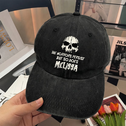 The Horrors Persist But So Does Your Name Cool Skull Washed Cap MELISSA 13K1 C134PF