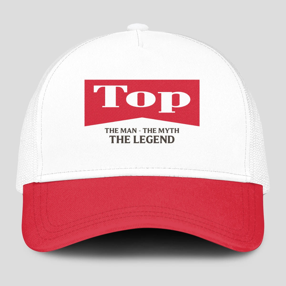 The Man The Myth The Legend Red And White Mesh Cap TOP 13K1 C197PF