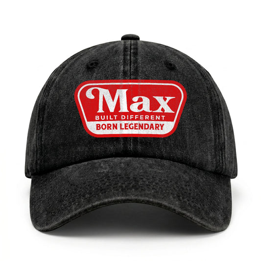Built Different Born Legendary Red Logo Washed Cap MAX 13K1 C63PF