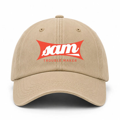Trouble Maker Red Logo Washed Cap SAM 13K1 C78PF