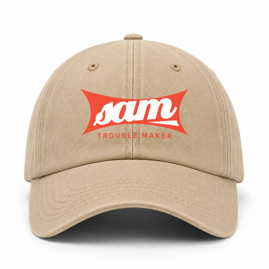 Trouble Maker Red Logo Washed Cap SAM 13K1 C78PF