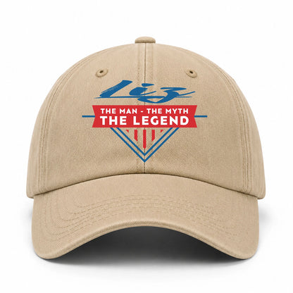 The Man The Myth The Legend Logo Washed Cap LIZ 13K1 C37PF