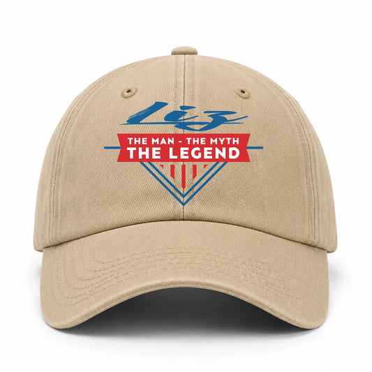 The Man The Myth The Legend Logo Washed Cap LIZ 13K1 C37PF