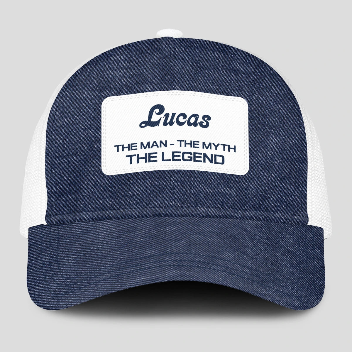 The Man The Myth The Legend Blue Denim Mesh Cap LUCAS 13K1 C194PF