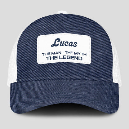 The Man The Myth The Legend Blue Denim Mesh Cap LUCAS 13K1 C194PF