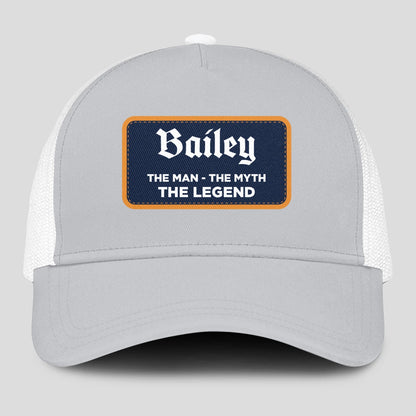 The Man The Myth The Legend Gray Mesh Cap BAILEY 13K1 C204PF