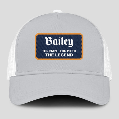 The Man The Myth The Legend Gray Mesh Cap BAILEY 13K1 C204PF