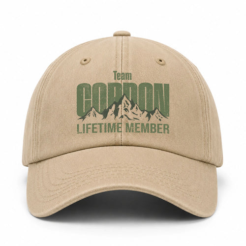 Team Your Name Lifetime Member Mountain Cap GORDON 13K1 C58PF