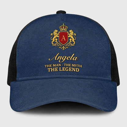 The Man The Myth The Legend Royal Blue Mesh Cap ANGELA 13K1 C187PF
