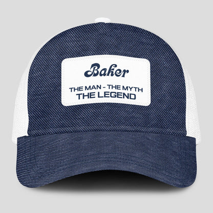 The Man The Myth The Legend Blue Denim Mesh Cap BAKER 13K1 C194PF