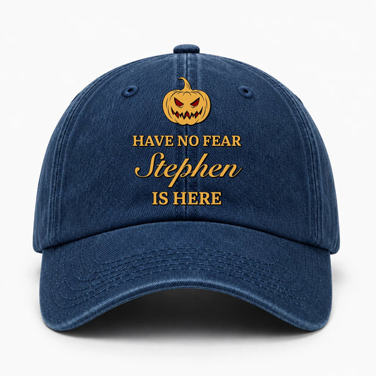 Have No Fear Your Name Is Here Jack O' Lantern Washed Cap STEPHEN 13K1 C165PF