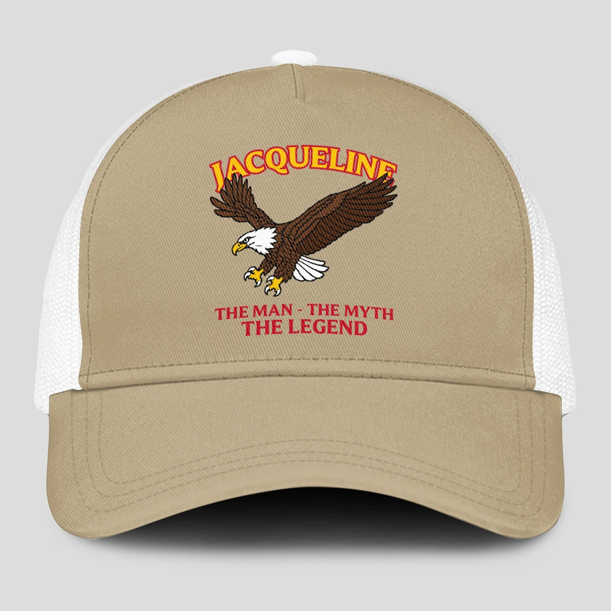The Man The Myth The Legend Eagle Khaki Mesh Cap JACQUELINE 13K1 C210PF